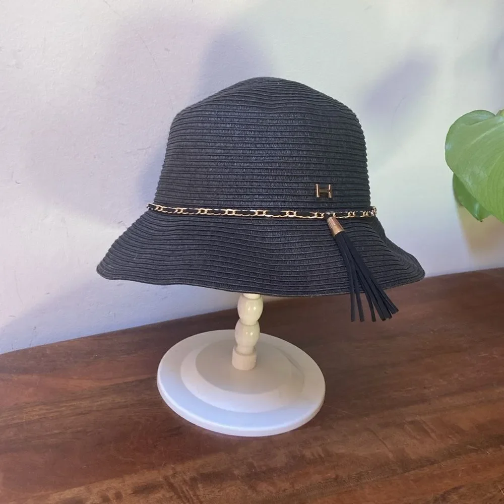 H by Halston Black and Gold Hat Collection